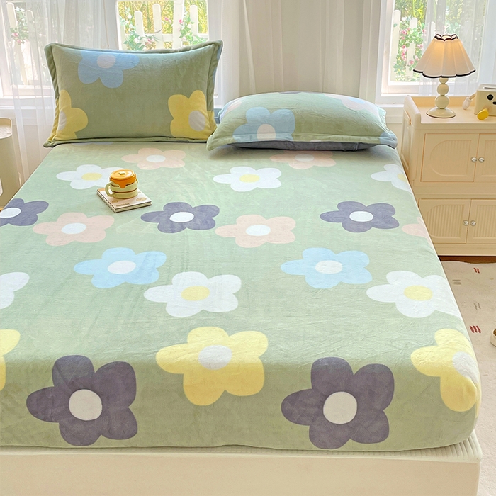 91家纺网 家纺一手货源 找家纺 家贝爱 2025新款高克重加厚牛奶绒床笠单床笠床笠单品 倾城