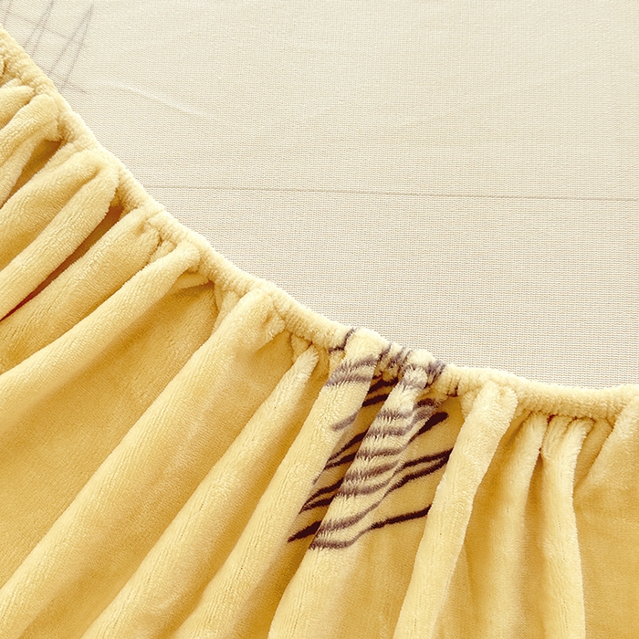 91家纺网 家纺一手货源 找家纺 家贝爱 2025新款高克重加厚牛奶绒床笠单床笠床笠单品 金色年华