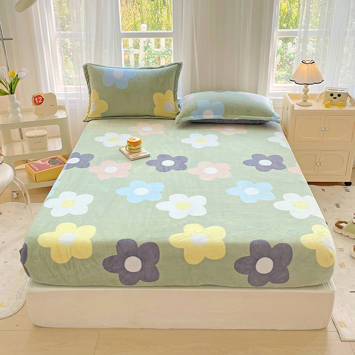 家贝爱 2025新款高克重加厚牛奶绒床笠单床笠床笠单品 倾城