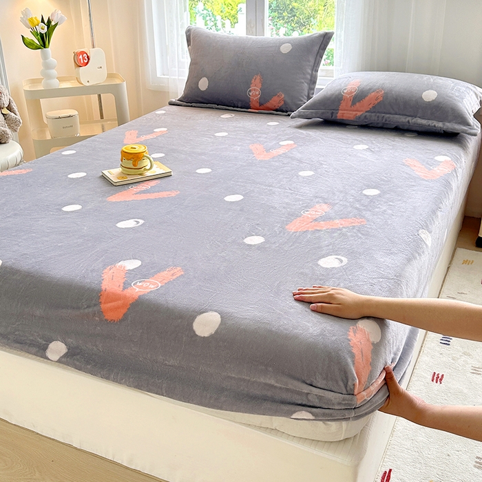 91家纺网 家纺一手货源 找家纺 （总）家贝爱 2025新款高克重加厚牛奶绒床笠单床笠床笠单品