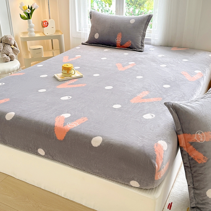 91家纺网 家纺一手货源 找家纺 （总）家贝爱 2025新款高克重加厚牛奶绒床笠单床笠床笠单品