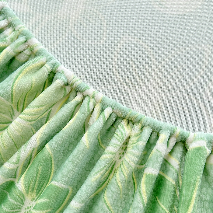 91家纺网 家纺一手货源 找家纺 家贝爱 2025新款高克重加厚牛奶绒床笠单床笠床笠单品 浅浅花语