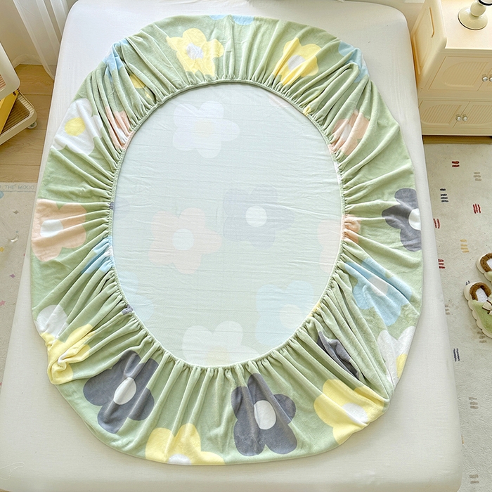 91家纺网 家纺一手货源 找家纺 家贝爱 2025新款高克重加厚牛奶绒床笠单床笠床笠单品 倾城