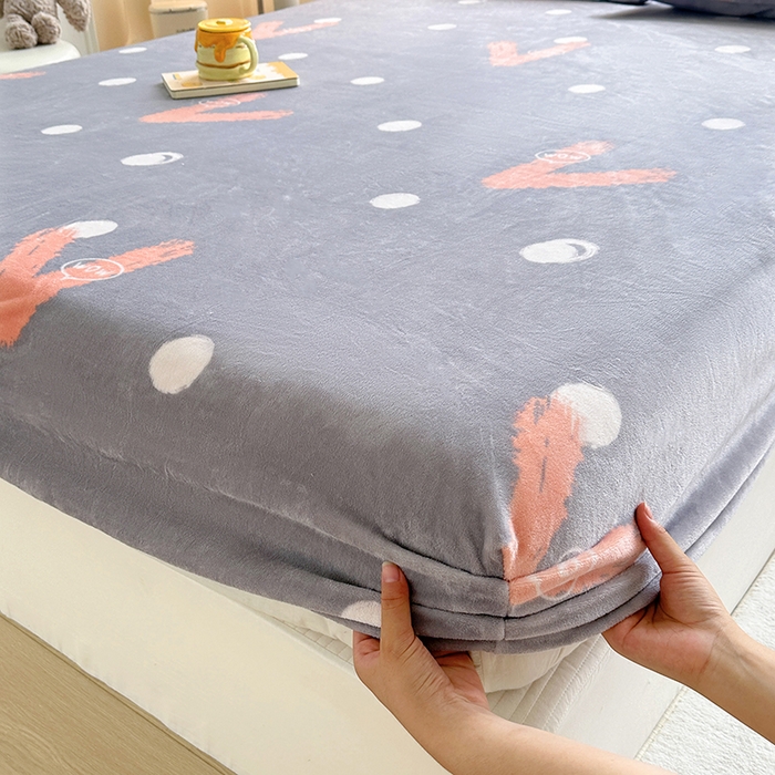 91家纺网 家纺一手货源 找家纺 （总）家贝爱 2025新款高克重加厚牛奶绒床笠单床笠床笠单品