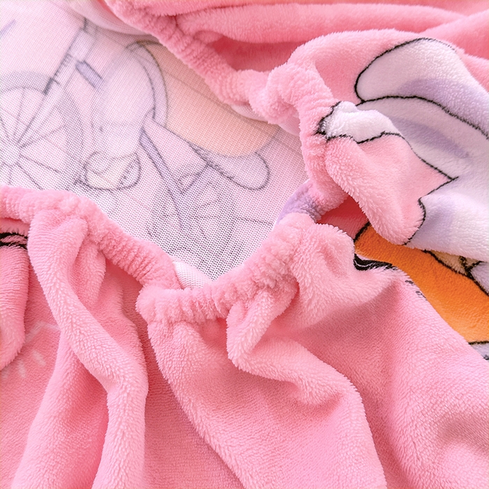 91家纺网 家纺一手货源 找家纺 家贝爱 2025新款高克重加厚牛奶绒床笠单床笠床笠单品 哈喽小兔粉