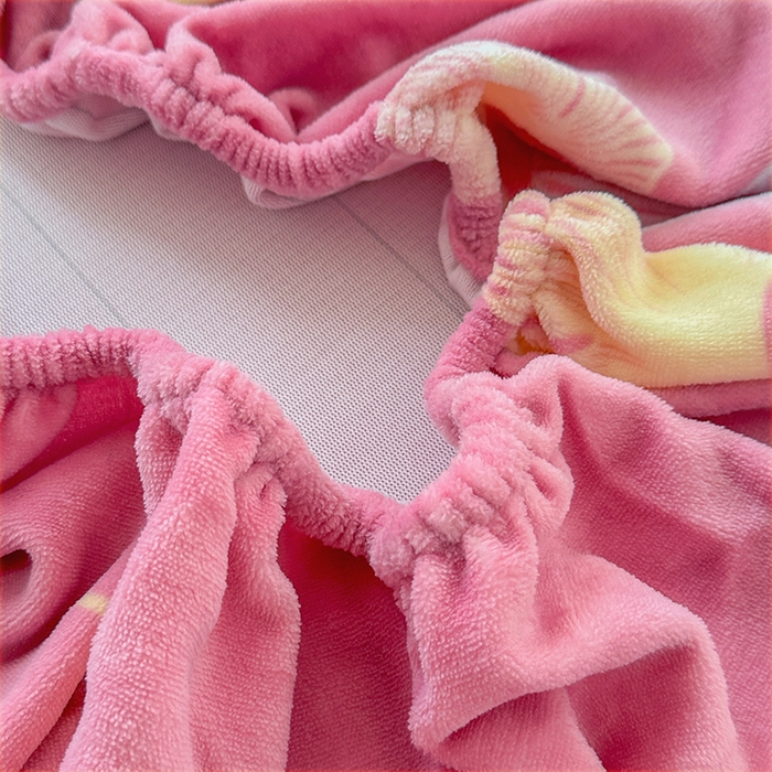 91家纺网 家纺一手货源 找家纺 家贝爱 2025新款高克重加厚牛奶绒床笠单床笠床笠单品 叶叶丝语豆沙