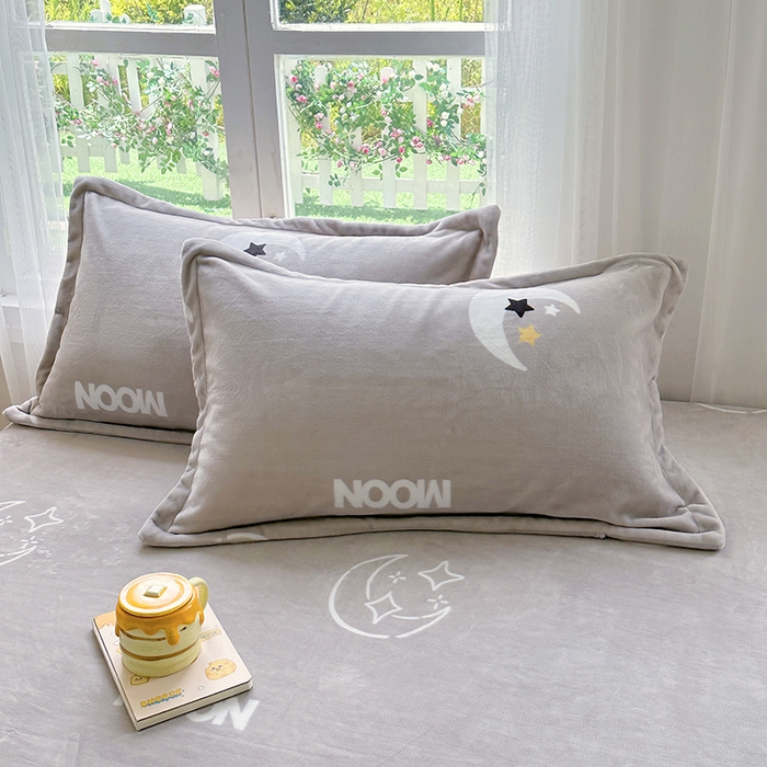 91家纺网 家纺一手货源 找家纺 家贝爱 2025新款高克重加厚牛奶绒床笠单床笠床笠单品 星月灰