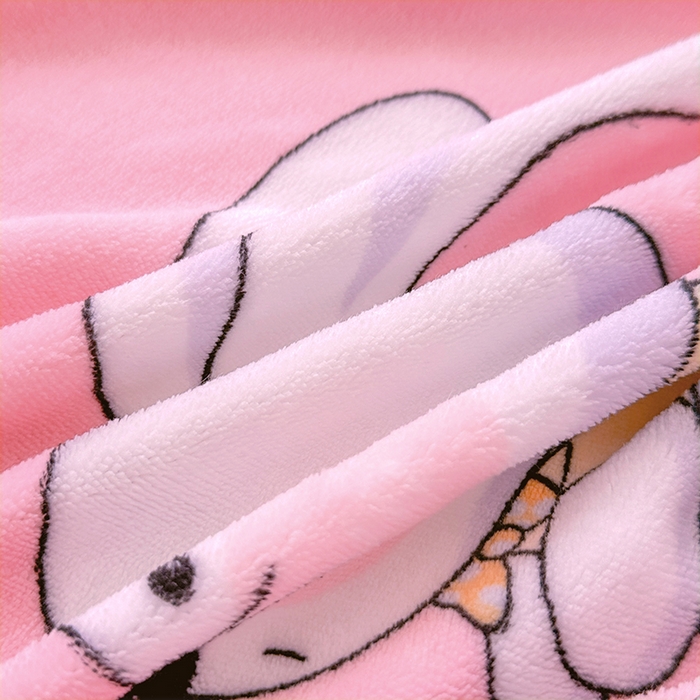 91家纺网 家纺一手货源 找家纺 家贝爱 2025新款高克重加厚牛奶绒床笠单床笠床笠单品 哈喽小兔粉