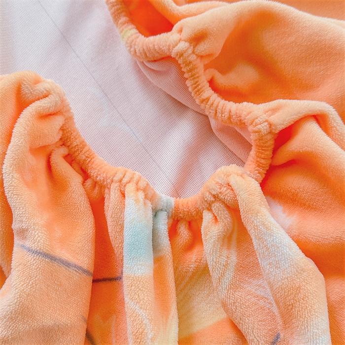 91家纺网 家纺一手货源 找家纺 家贝爱 2025新款高克重加厚牛奶绒床笠单床笠床笠单品 情人草桔