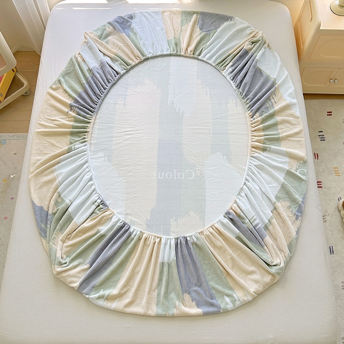 91家纺网 家纺一手货源 找家纺 家贝爱 2025新款高克重加厚牛奶绒床笠单床笠床笠单品 多姿多彩