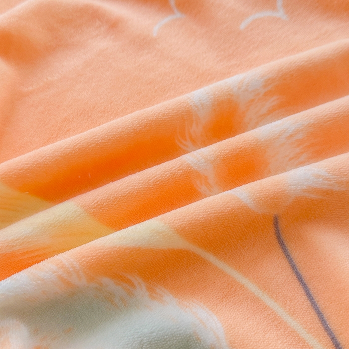 91家纺网 家纺一手货源 找家纺 家贝爱 2025新款高克重加厚牛奶绒床笠单床笠床笠单品 情人草桔