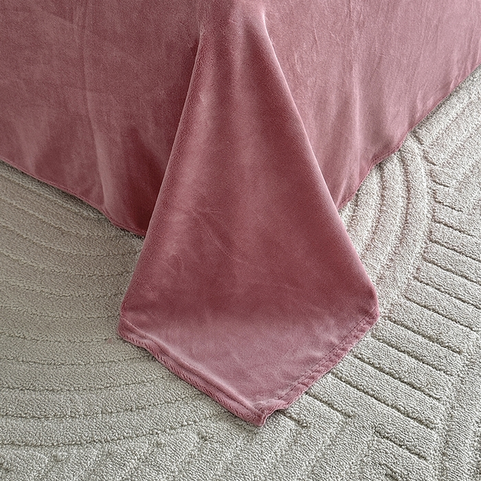 91家纺网 家纺一手货源 找家纺 宇彬家纺 2025新款母婴级牛奶绒婴儿绒刺绣四件套 山茶花 奶油粉-香槟