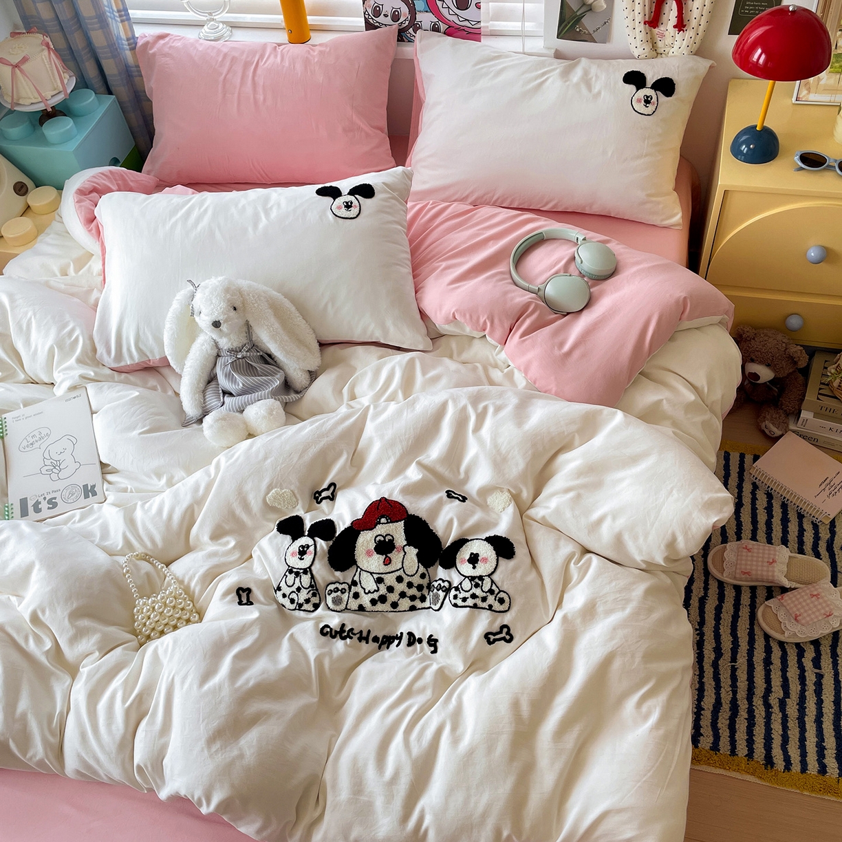 91家纺网 家纺一手货源 找家纺 （总）凯洛奇 2025新款软糯1水洗棉毛巾绣卡通四件套（提供买家秀）