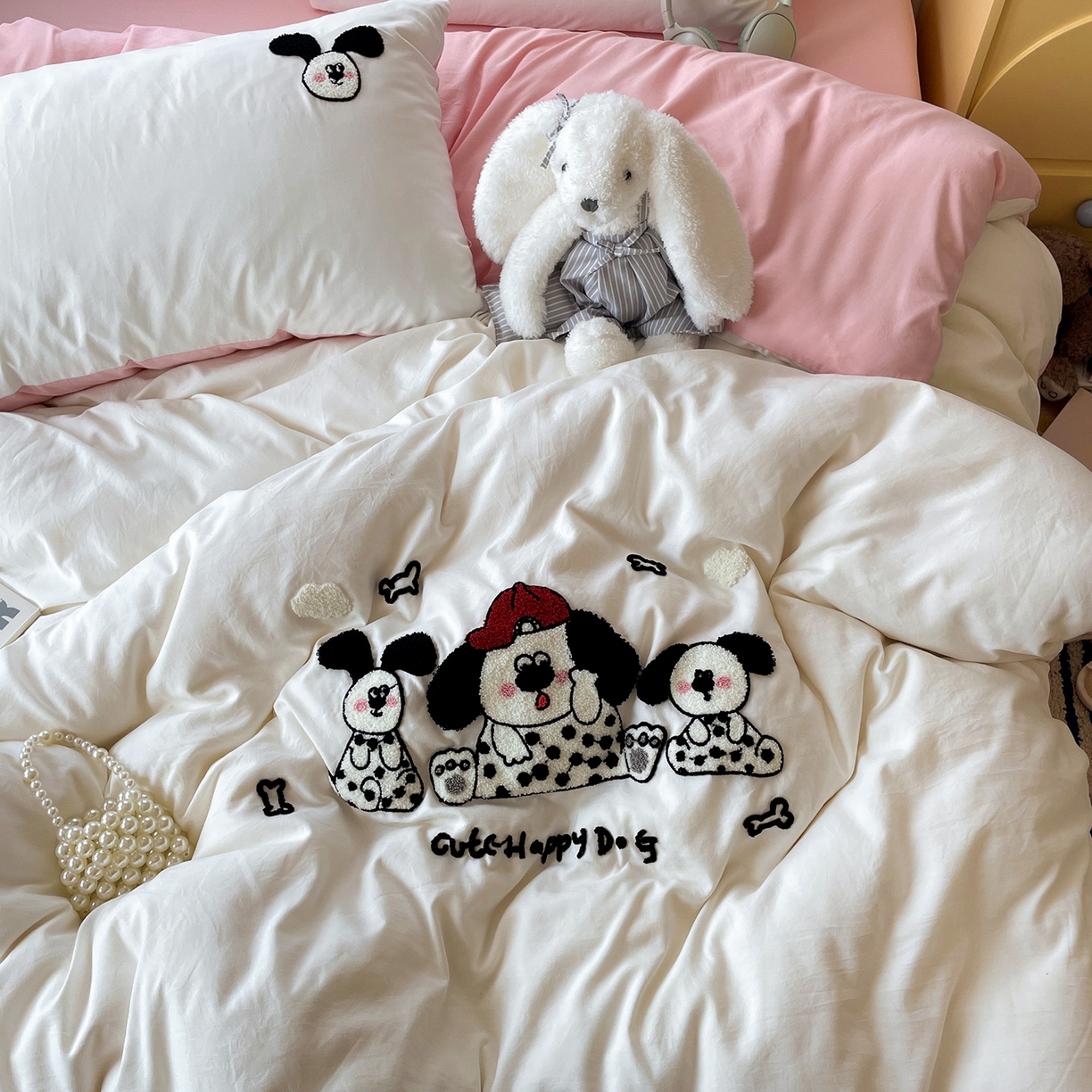 91家纺网 家纺一手货源 找家纺 （总）凯洛奇 2025新款软糯1水洗棉毛巾绣卡通四件套（提供买家秀）