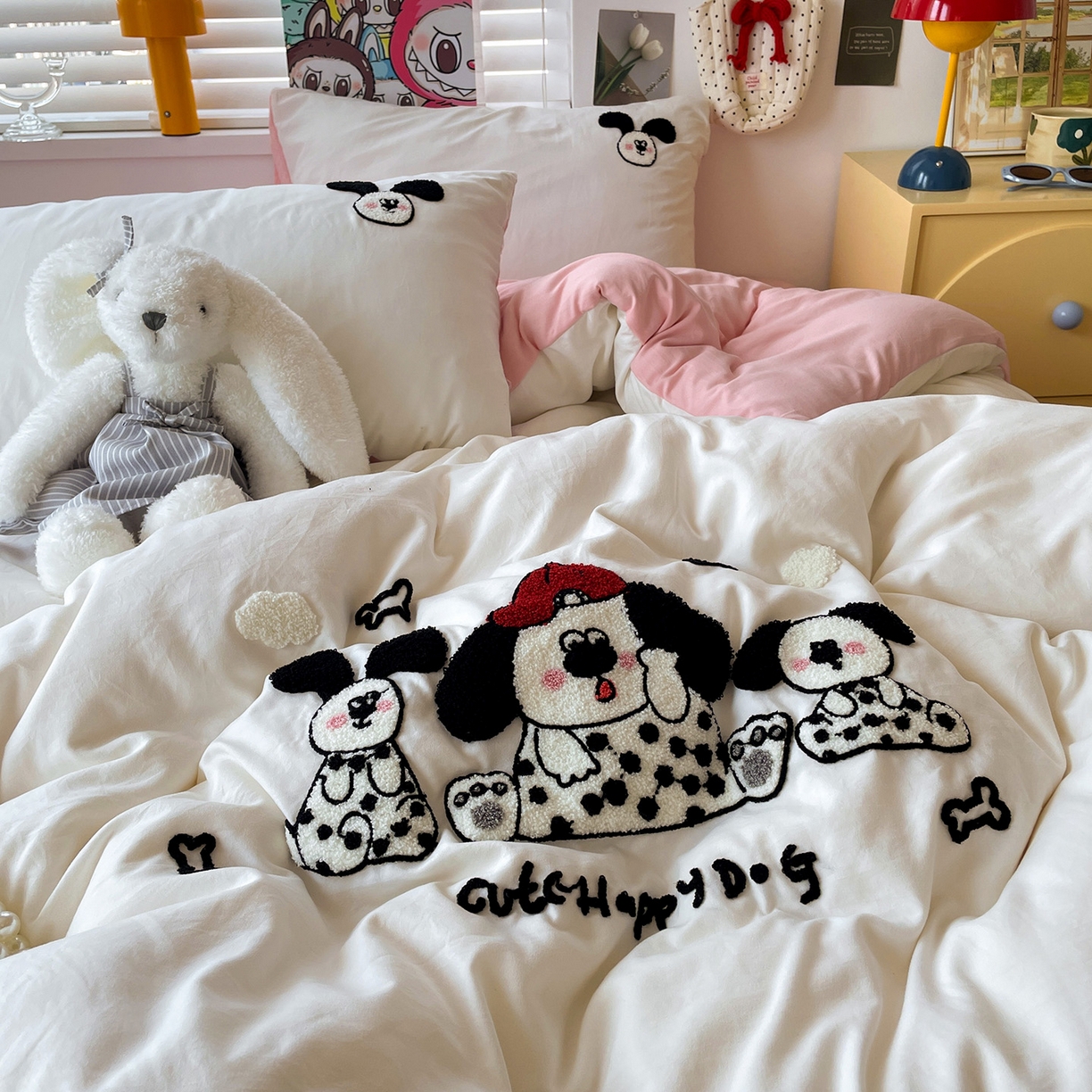 91家纺网 家纺一手货源 找家纺 （总）凯洛奇 2025新款软糯1水洗棉毛巾绣卡通四件套（提供买家秀）