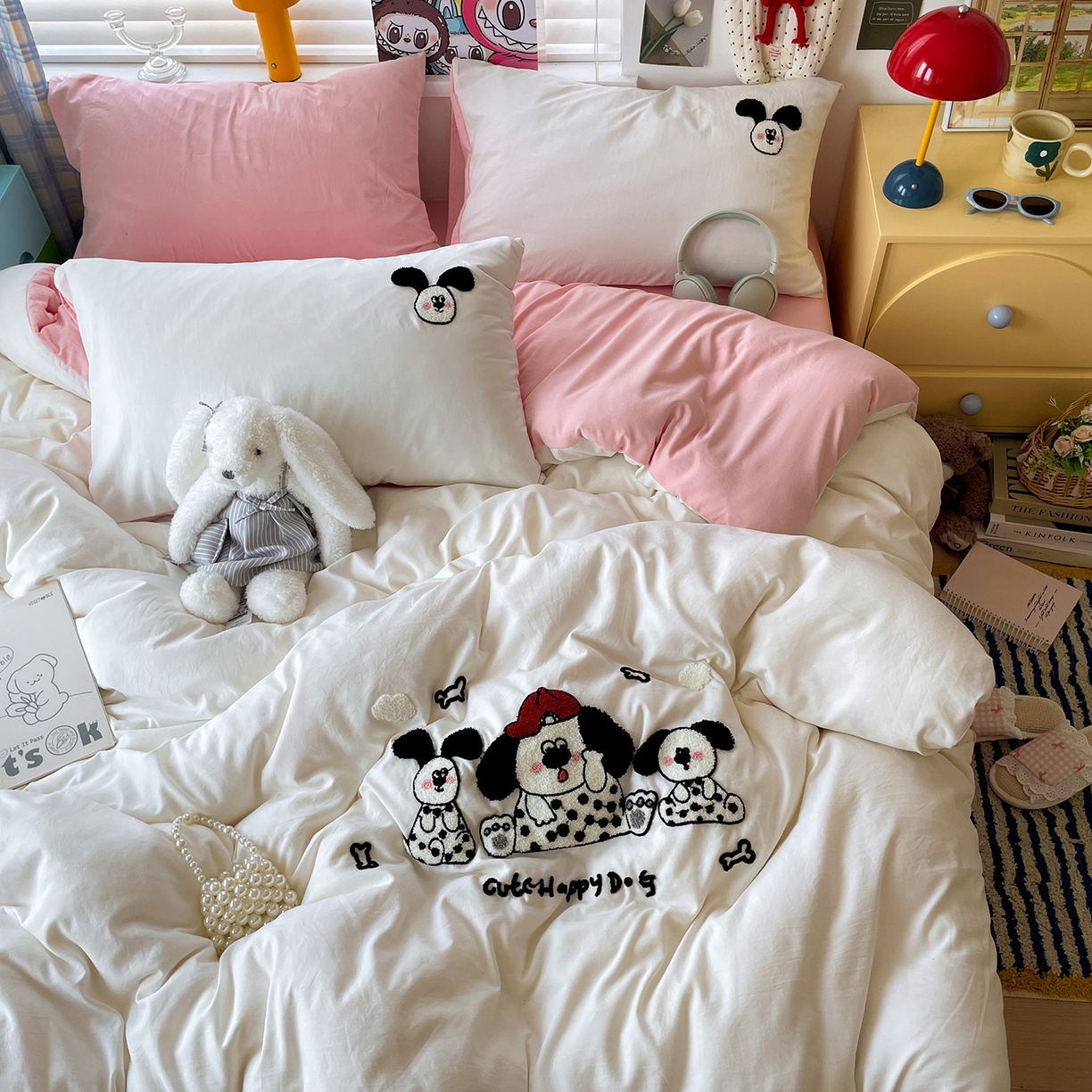 91家纺网 家纺一手货源 找家纺 （总）凯洛奇 2025新款软糯1水洗棉毛巾绣卡通四件套（提供买家秀）