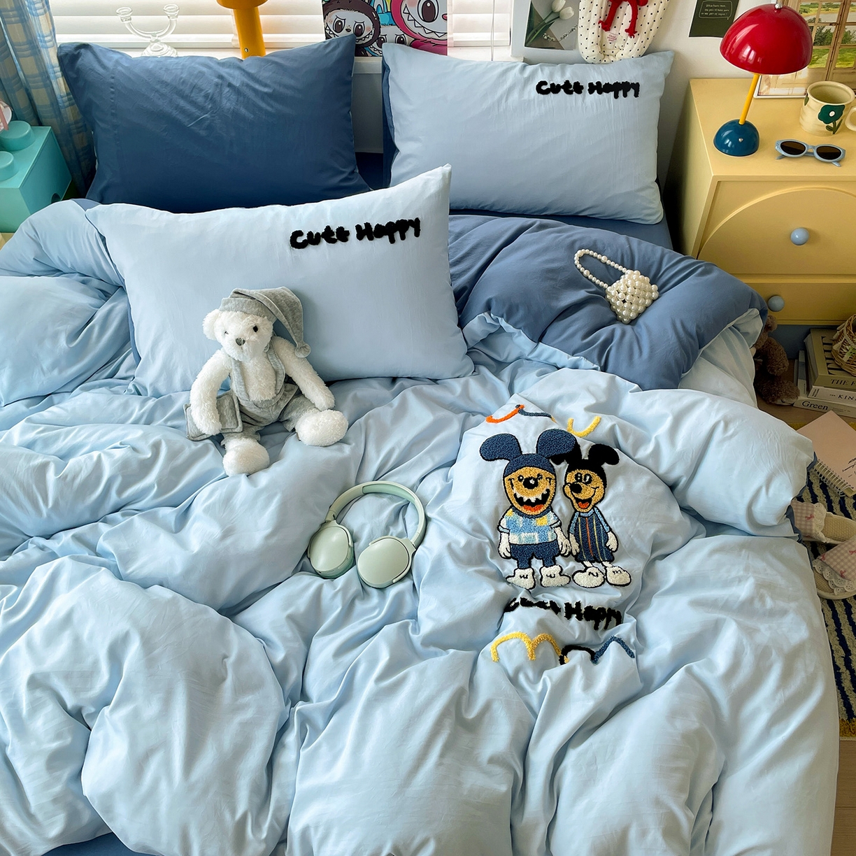 91家纺网 家纺一手货源 找家纺 凯洛奇 2025新款软糯1水洗棉毛巾绣卡通四件套（提供买家秀） 杰利