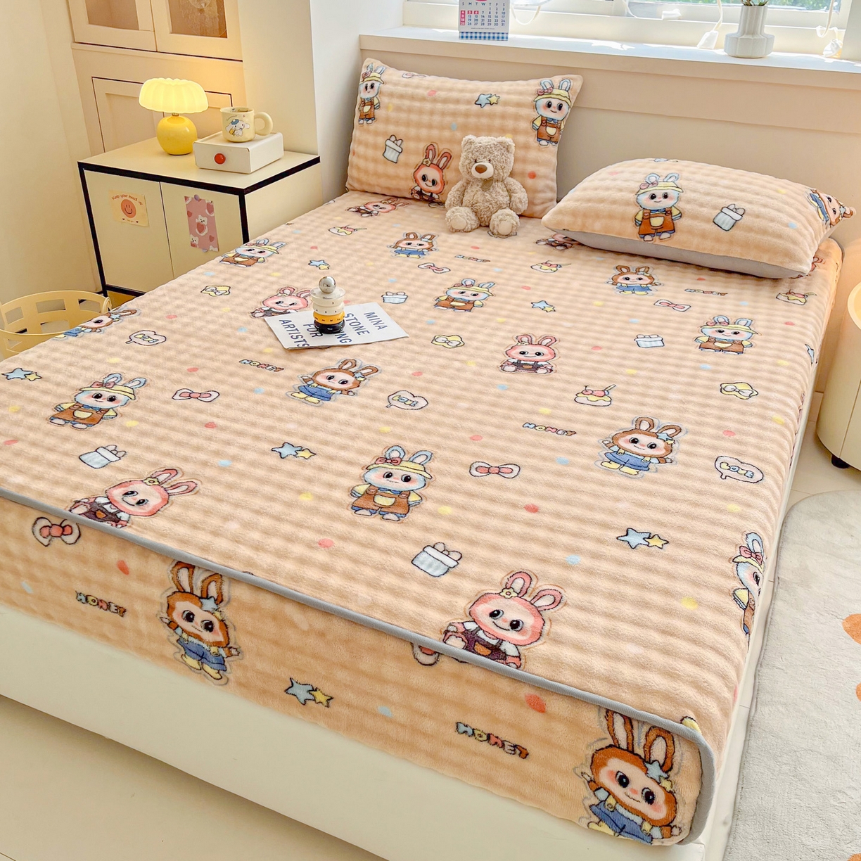 91家纺网 家纺一手货源 找家纺 （总）慕梵家居 2025新款泡泡绒枕套泡泡兔绒床罩枕套外贸可以定做尺寸单品枕套枕套单件