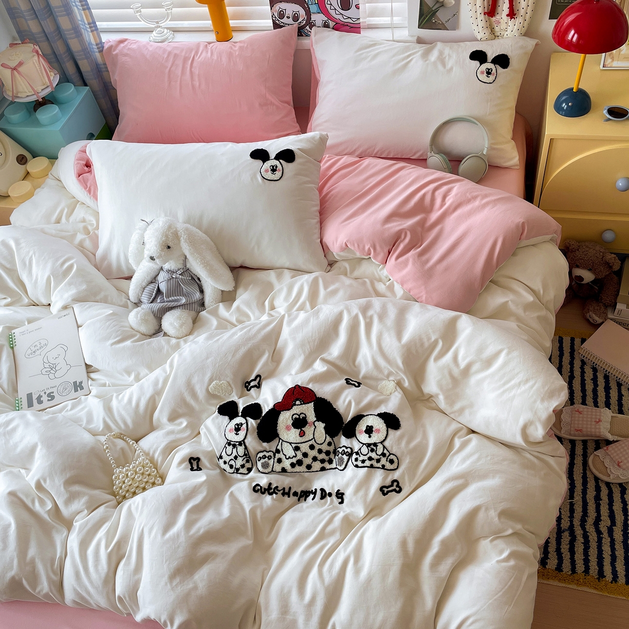 91家纺网 家纺一手货源 找家纺 （总）凯洛奇 2025新款软糯1水洗棉毛巾绣卡通四件套（提供买家秀）