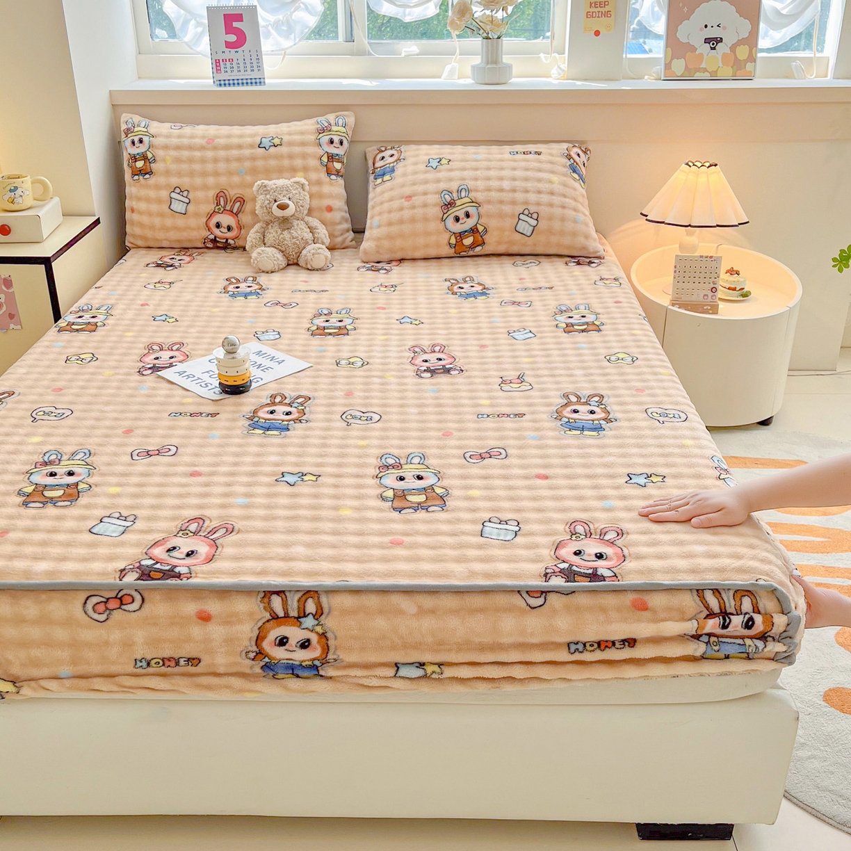 91家纺网 家纺一手货源 找家纺 （总）慕梵家居 2025新款泡泡绒枕套泡泡兔绒床罩枕套外贸可以定做尺寸单品枕套枕套单件