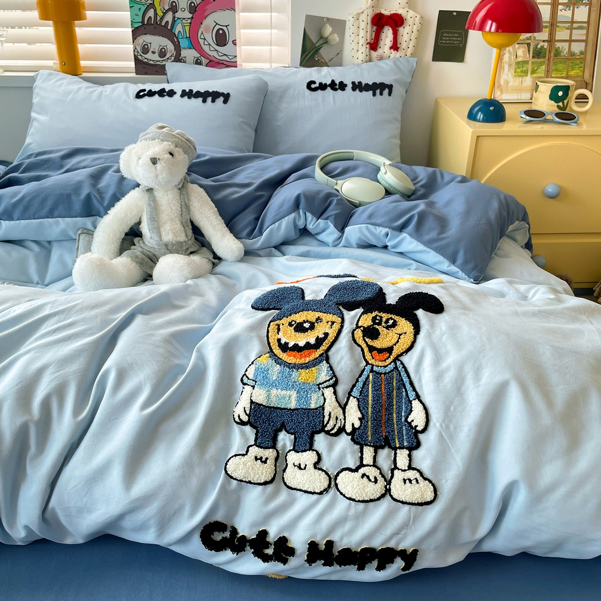 91家纺网 家纺一手货源 找家纺 （总）凯洛奇 2025新款软糯1水洗棉毛巾绣卡通四件套（提供买家秀）