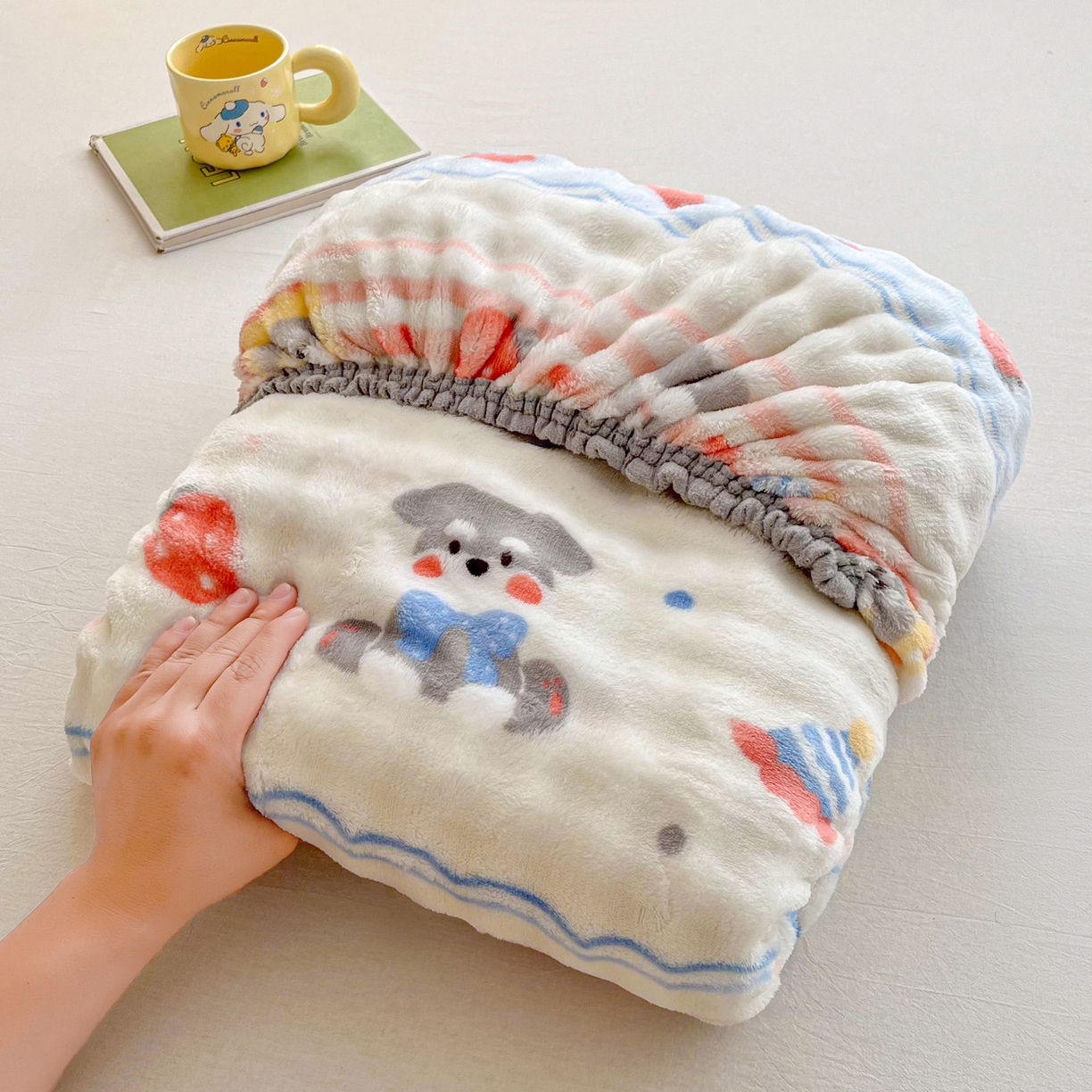 91家纺网 家纺一手货源 找家纺 慕梵家居 2025新款泡泡绒枕套泡泡兔绒床罩枕套外贸可以定做尺寸单品枕套枕套单件 甜心派对