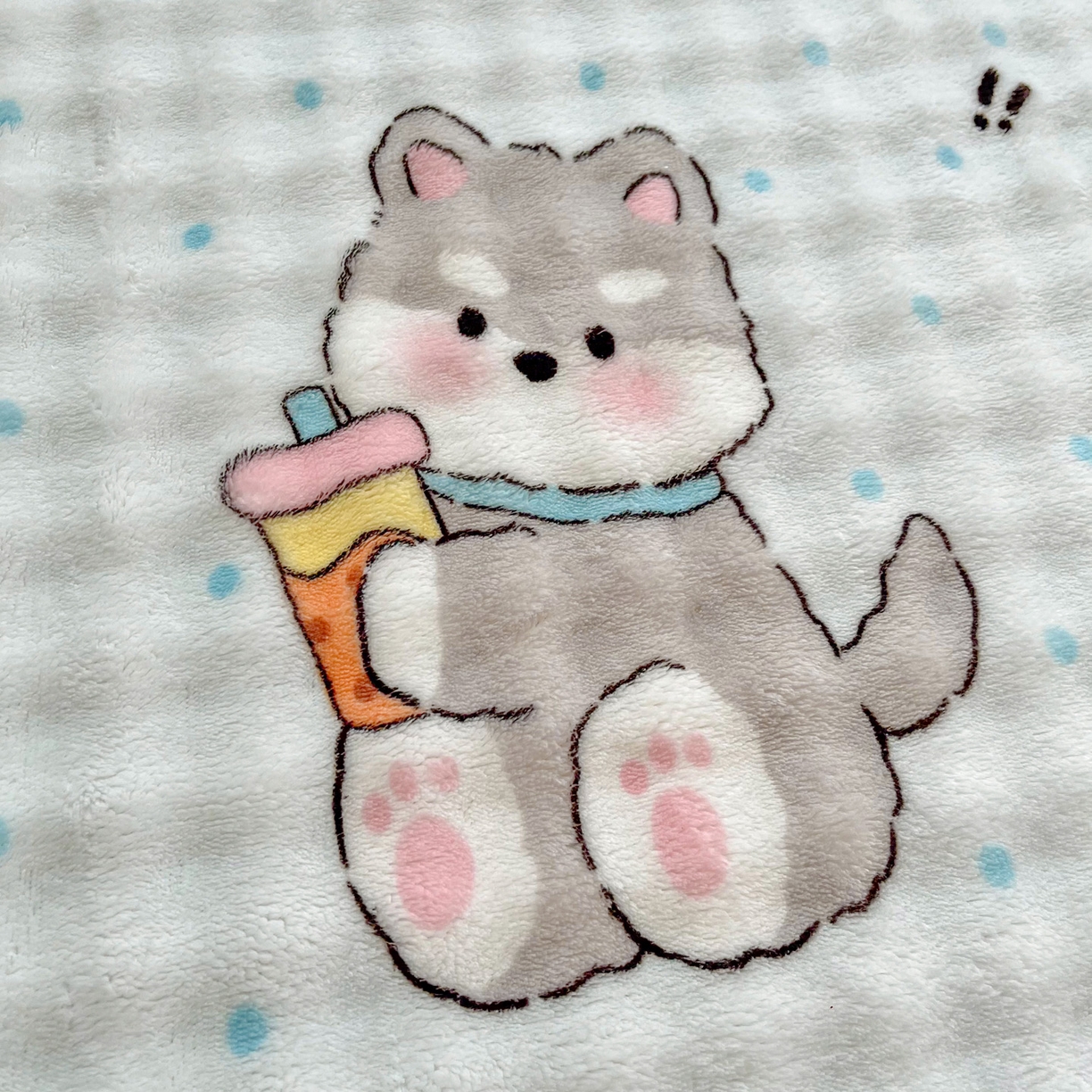 91家纺网 家纺一手货源 找家纺 慕梵家居 2025新款泡泡绒枕套泡泡兔绒床罩枕套外贸可以定做尺寸单品枕套枕套单件 奶瓶萌犬