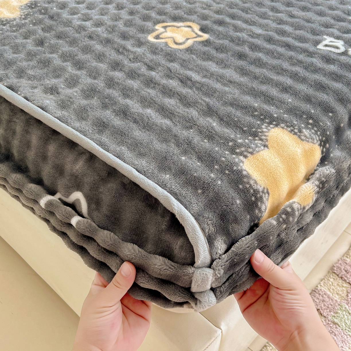 91家纺网 家纺一手货源 找家纺 慕梵家居 2025新款泡泡绒枕套泡泡兔绒床罩枕套外贸可以定做尺寸单品枕套枕套单件 星月传奇