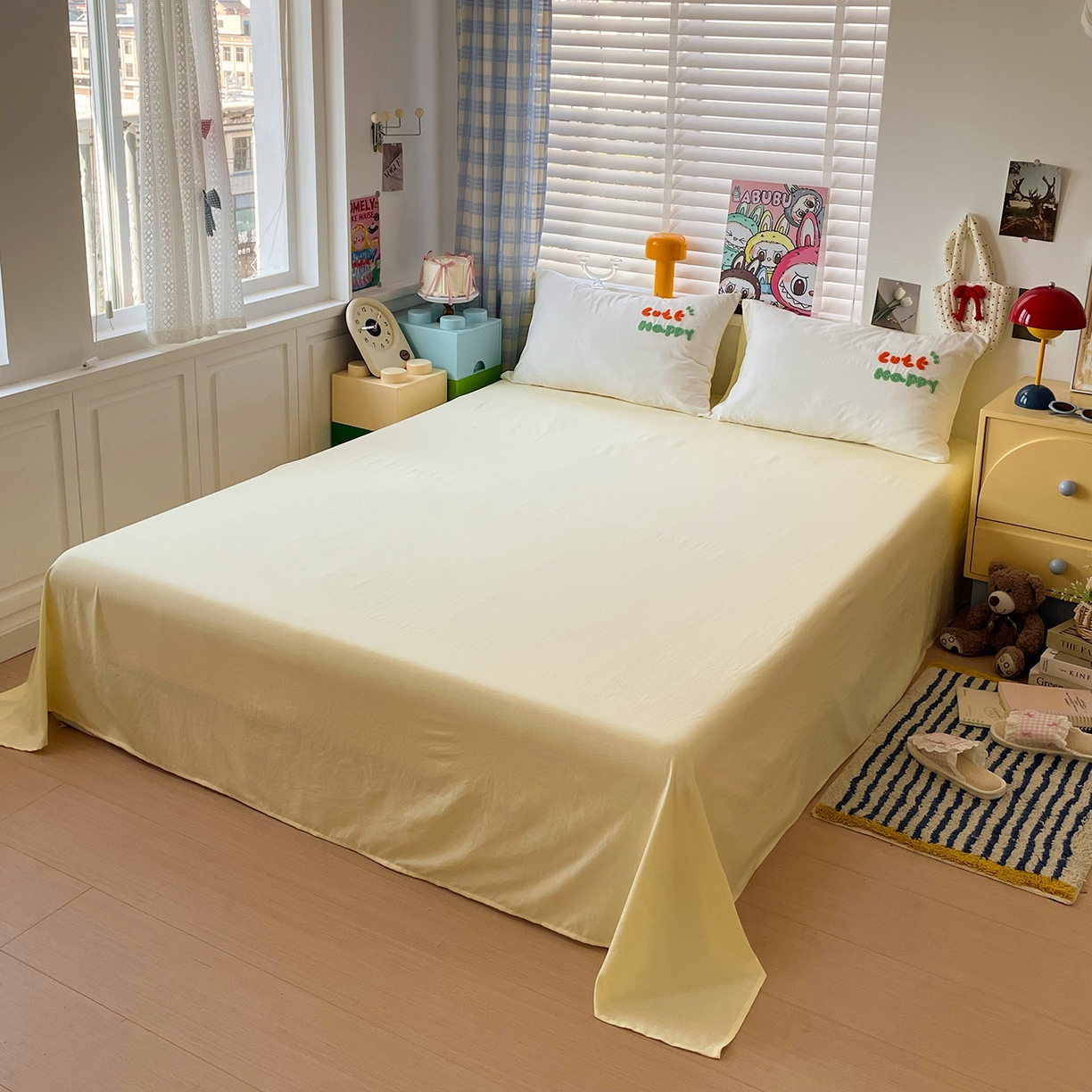 91家纺网 家纺一手货源 找家纺 凯洛奇 2025新款软糯1水洗棉毛巾绣卡通四件套（提供买家秀） 西瓜熊