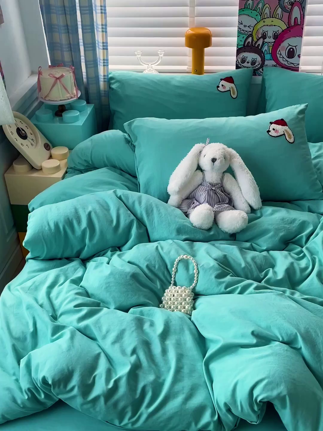 91家纺网 家纺一手货源 找家纺 凯洛奇 2025新款软糯1水洗棉毛巾绣卡通四件套（提供买家秀） 星星与狗