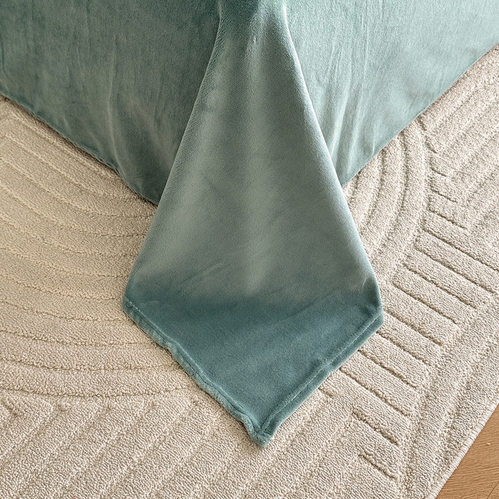 91家纺网 家纺一手货源 找家纺 宇彬家纺 2025新款母婴级牛奶绒婴儿绒刺绣四件套 M款 炫彩绿-香槟