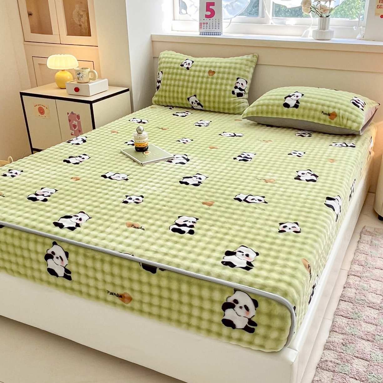 91家纺网 家纺一手货源 找家纺 慕梵家居 2025新款泡泡绒枕套泡泡兔绒床罩枕套外贸可以定做尺寸单品枕套枕套单件 小胖哒