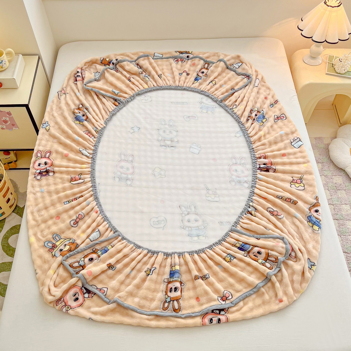 91家纺网 家纺一手货源 找家纺 （总）慕梵家居 2025新款泡泡绒枕套泡泡兔绒床罩枕套外贸可以定做尺寸单品枕套枕套单件