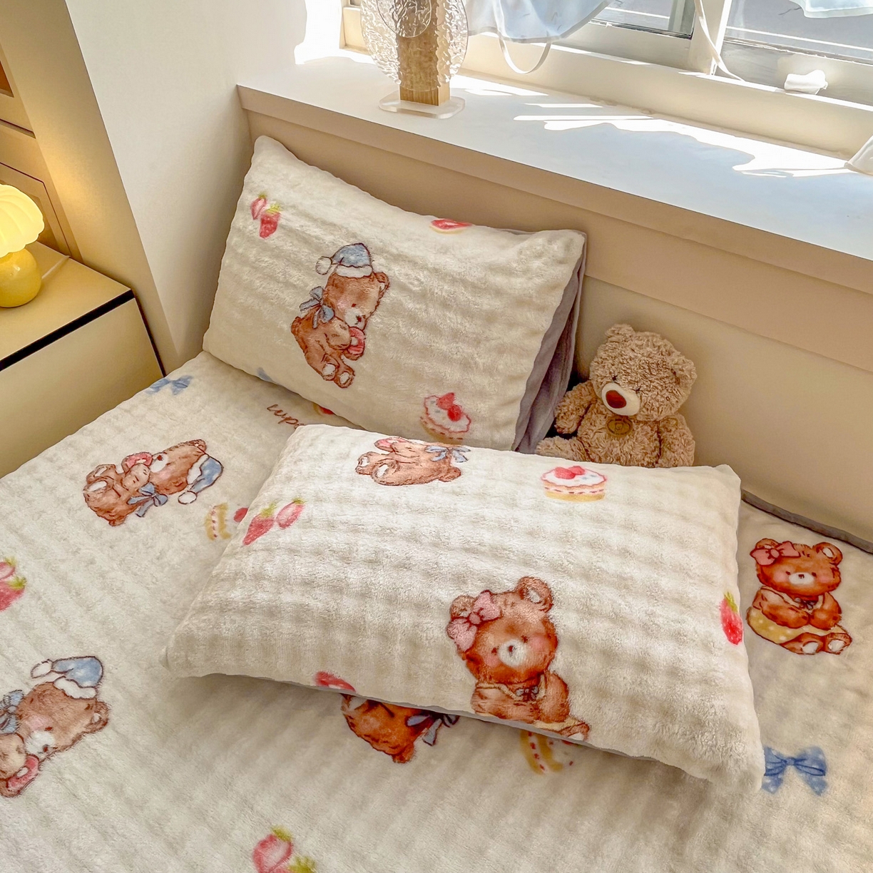 91家纺网 家纺一手货源 找家纺 （总）慕梵家居 2025新款泡泡绒枕套泡泡兔绒床罩枕套外贸可以定做尺寸单品枕套枕套单件