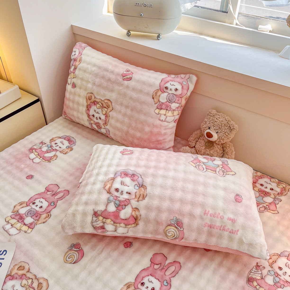 91家纺网 家纺一手货源 找家纺 （总）慕梵家居 2025新款泡泡绒枕套泡泡兔绒床罩枕套外贸可以定做尺寸单品枕套枕套单件