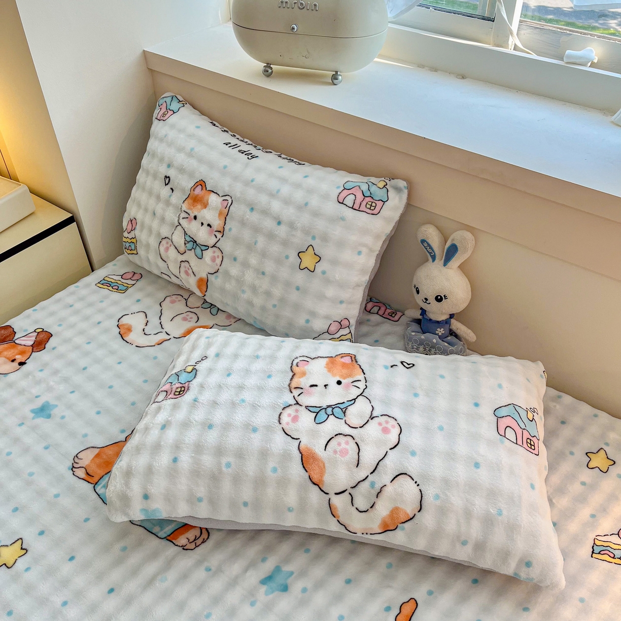 91家纺网 家纺一手货源 找家纺 （总）慕梵家居 2025新款泡泡绒枕套泡泡兔绒床罩枕套外贸可以定做尺寸单品枕套枕套单件