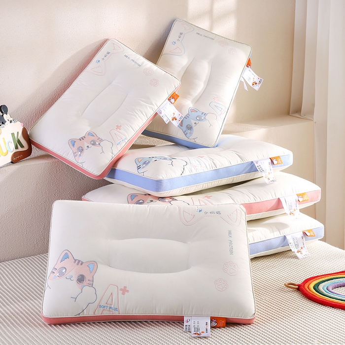 （总）金牛枕芯 2025新款小奶猫立体亲子护颈枕头枕芯