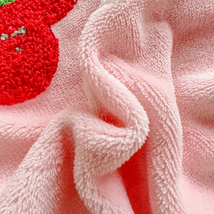 91家纺网 家纺一手货源 找家纺 眷恋家纺 2025新款韩版毛巾绣小蕾丝荷叶边牛奶绒四件套迷你兔+樱桃兔系列 樱桃兔-浅粉