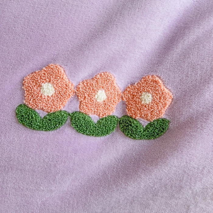 91家纺网 家纺一手货源 找家纺 眷恋家纺 2025新款韩版毛巾绣小蕾丝荷叶边牛奶绒四件套迷你兔+樱桃兔系列 迷你兔-浅紫