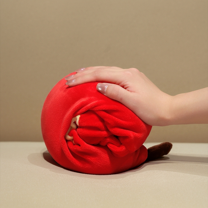 91家纺网 家纺一手货源 找家纺 仟亿莱 2025新款微笑苹果记忆棉U枕头枕芯 记忆红苹果 U枕32X30cm