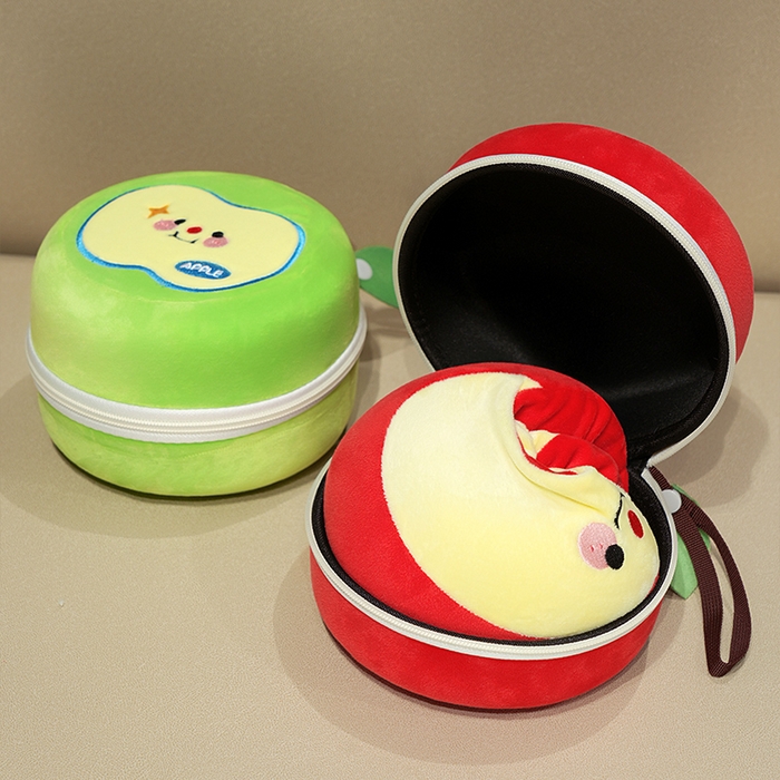 91家纺网 家纺一手货源 找家纺 仟亿莱 2025新款微笑苹果记忆棉U枕头枕芯  收纳盒15X12cm