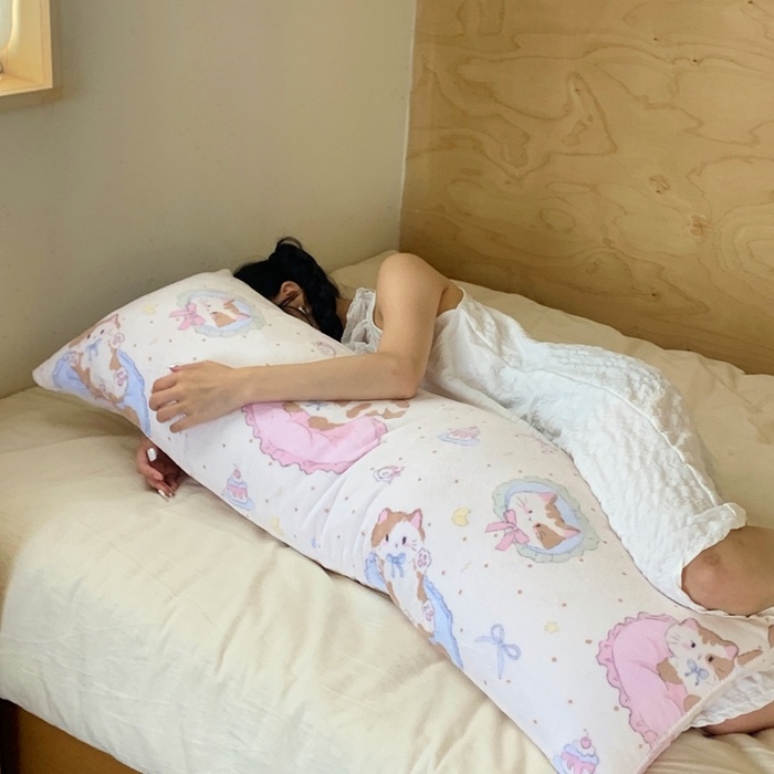 91家纺网 家纺一手货源 找家纺 （总）桃喜 2025新款ins牛奶绒印花长抱枕