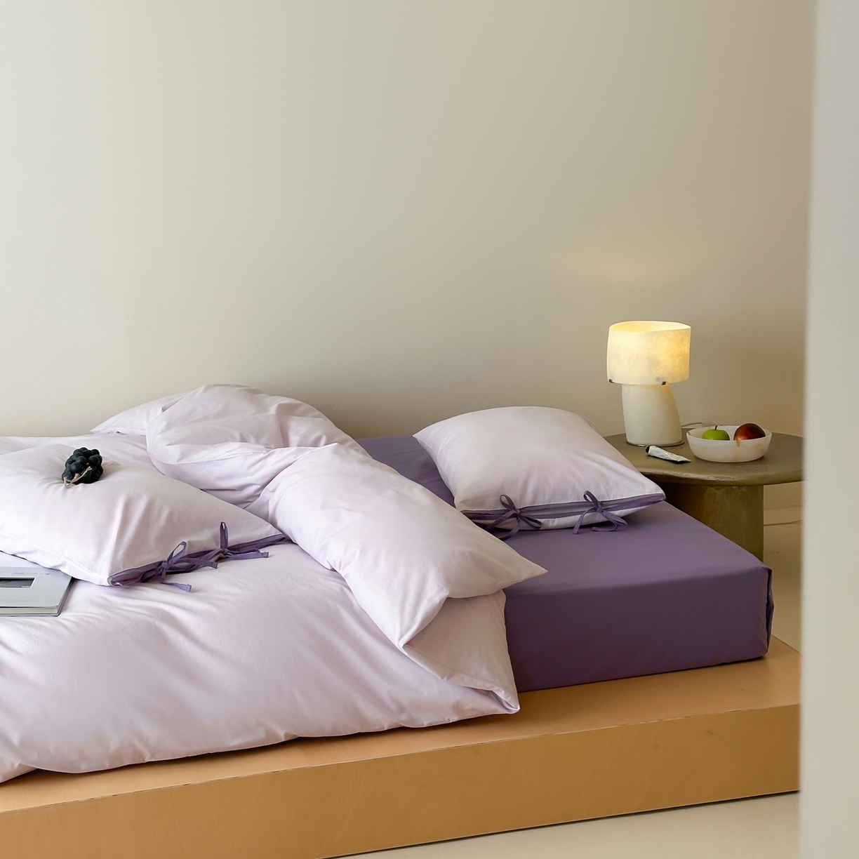 例外 2025新款40s水洗棉 绑带款系列 多肉葡萄绑带