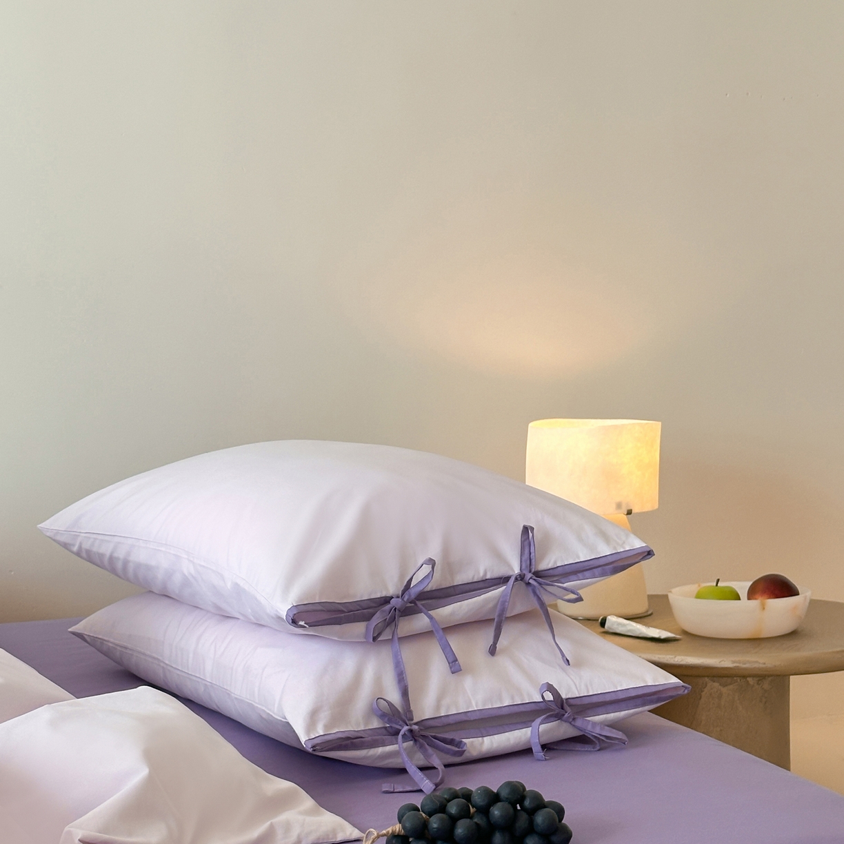 91家纺网 家纺一手货源 找家纺 例外 2025新款40s水洗棉 绑带款系列 多肉葡萄绑带