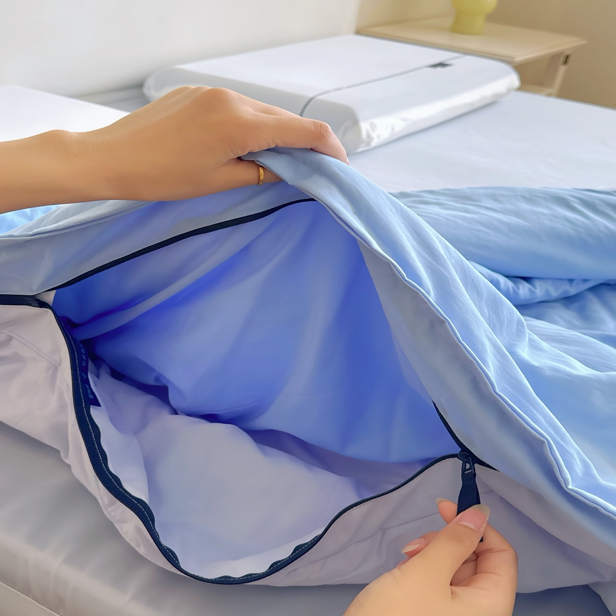 91家纺网 家纺一手货源 找家纺 （总）兜米家居 2025新款深睡星球同款双层控温被被芯pro被春夏子母被芯