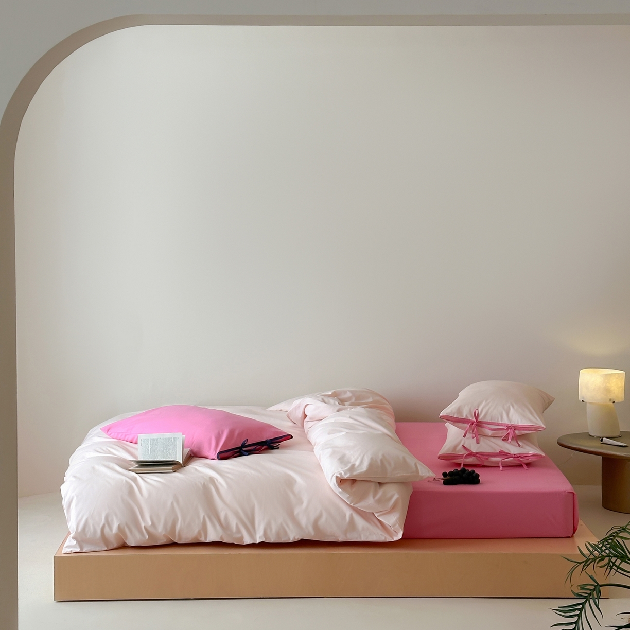 91家纺网 家纺一手货源 找家纺 例外 2025新款40s水洗棉 绑带款系列 芝芝桃桃绑带