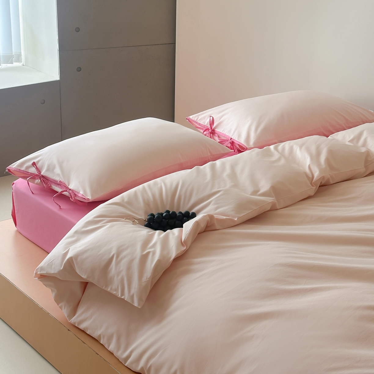 91家纺网 家纺一手货源 找家纺 例外 2025新款40s水洗棉 绑带款系列 芝芝桃桃绑带