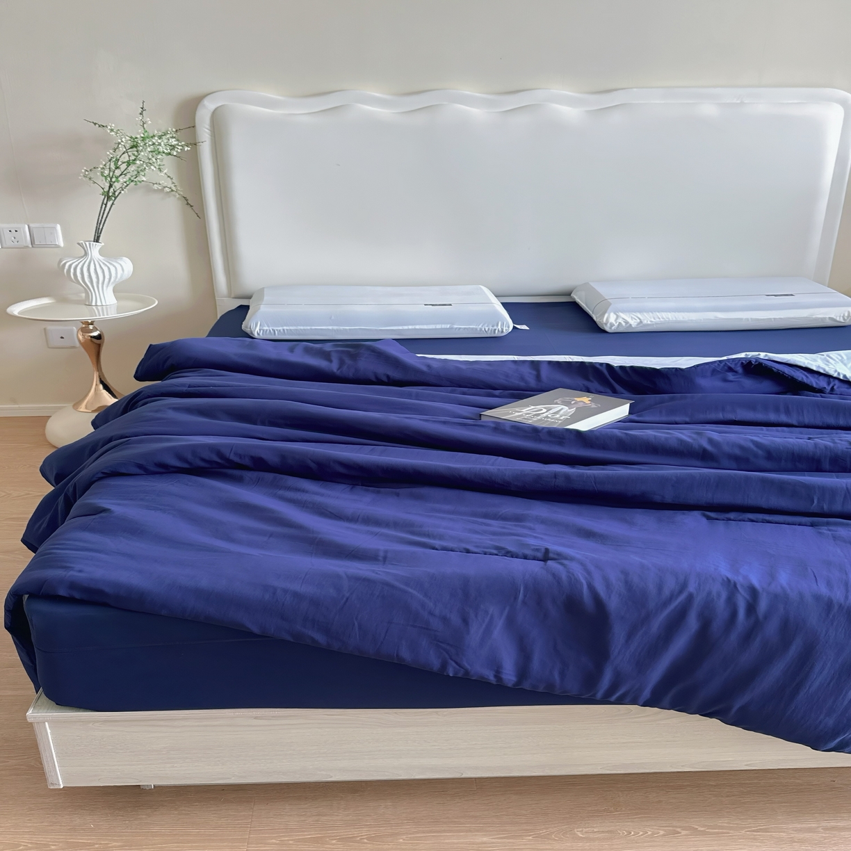 91家纺网 家纺一手货源 找家纺 兜米家居 2025新款深睡星球同款双层控温被被芯pro被春夏子母被芯 深睡蓝