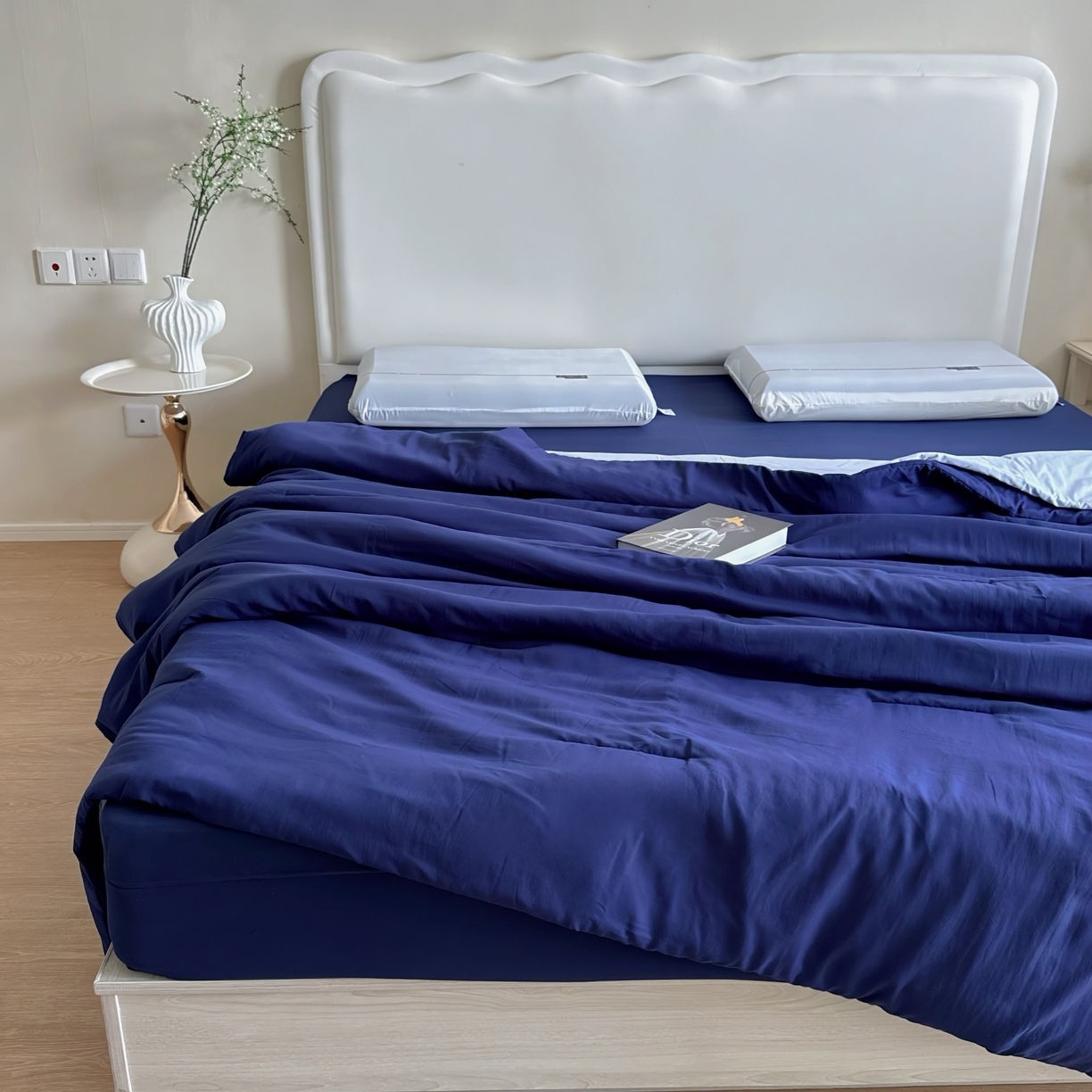 91家纺网 家纺一手货源 找家纺 兜米家居 2025新款深睡星球同款双层控温被被芯pro被春夏子母被芯 深睡蓝