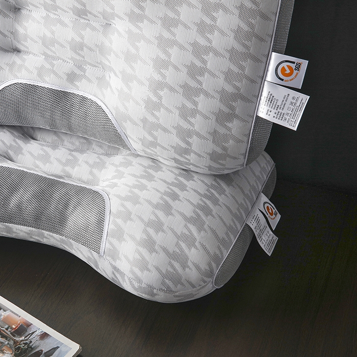 91家纺网 家纺一手货源 找家纺 （总）煌朝家纺 2025新款千鸟格大蜂窝spa枕头枕芯